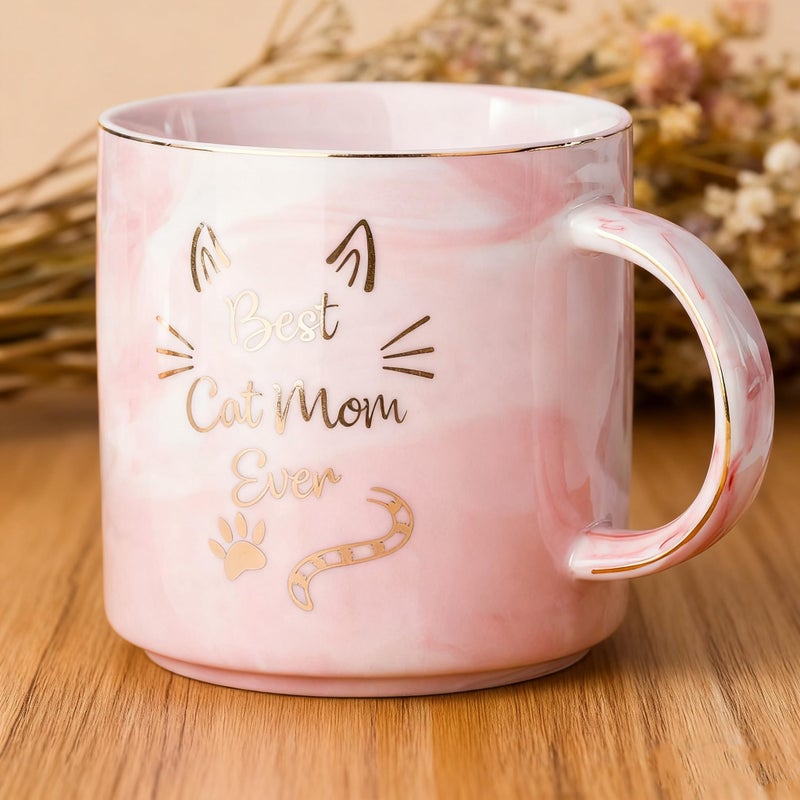 Mecai Cat Mom Gifts For Women Best Mom Ever Coffee Mug Funny Christmas Birthday Gift ideas for Cat Lovers Women Girlfriend Wife - Image 1
